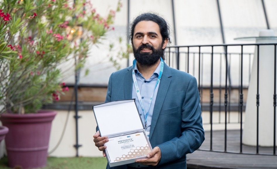 Arnaud Sandrin and Dr. Gabriel Makdah with their Medi'Nov Connection 2026 awards